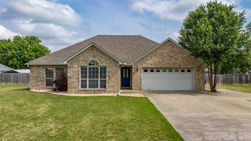 Come and see this charming home nestled in Vilonia!  This home is a little less than an acre in an established neighborhood!  It features a 3 bed and 2 bath with LVP flooring in living room, hallway, and master bedroom, and a gas fireplace to cozy up to in the cold season. This home is a great place to start out or retire to!!   LVP flooring was done in 2018. Hot water heater replaced in 2018. Delayed occupancy upon request of seller.