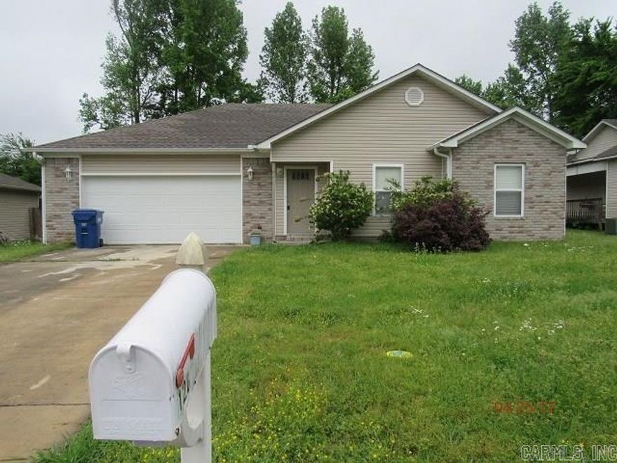 Ward-- SOLD AS IS, Drive by only. Awesome 3 Bed rm, 2 Bath home Spacious Great rm, Kitchen -Din-Rm- Combo, 2 Car Garage,Fully Fence & Deck   Close to Air Base & Little Rock this house will make a good first time buyer home and you can got RD loan you will need a Approval Letter, Earnest Money. Submit all offers to www.Auction.com