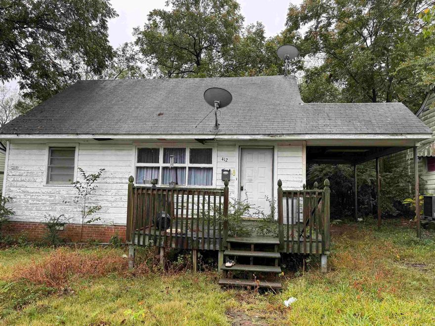 FANTASTIC investment opportunity! 2 bedrooms and 1 bath. Back yard has room for adding a 3rd bedroom or 2nd bath. Many on this street have been rehabbed and it is a strong NLR area for rentals. Some demo has been done. No seller property disclosure.