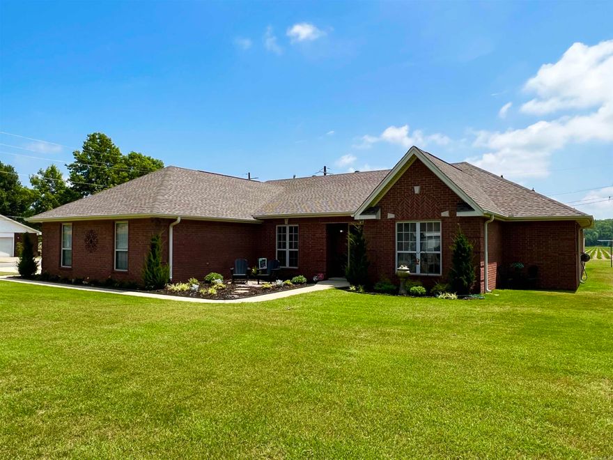 This recently remodeled home is nestled in a quiet neighborhood minutes from Jonesboro with 4 Bedrooms, 2 Bathrooms, 2,673 SqFt and sitting on 0.23 +/- of an acre. (2021) updates include a new roof, new flooring/baseboards throughout, new custom window trim, new lighting/paint throughout. The kitchen has new countertops, new lighting, new sink/faucet, new Vent-a-hood, and new appliances(2021/2022). (2022) Additional updates include a new wood privacy fence with a single & double gate entry, new front entry door, new patio glass security door, and landscaping. This house also comes with a security system with (May Security) including a new motion security light for the backyard, and keyless entry for front, back, and patio doors. Call today to set a showing!!