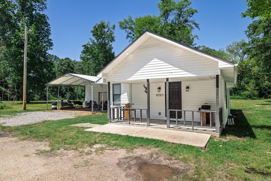 This beautifully remodeled 2 bedroom, 1 bath home sits on 1.42 acres just minutes from I-30, offering both convenience and privacy. Inside, you'll find an open concept layout featuring luxury vinyl plank flooring, a spacious kitchen with a large island, and a generous walk-in pantry perfect for storage. Recent updates include a new tankless water heater, new septic lines, and a newly installed French drain for added peace of mind. A brand-new shop provides excellent space for projects, storage, or hobbies. This home is a must-see for anyone seeking comfort, style, and functionality in a serene setting.