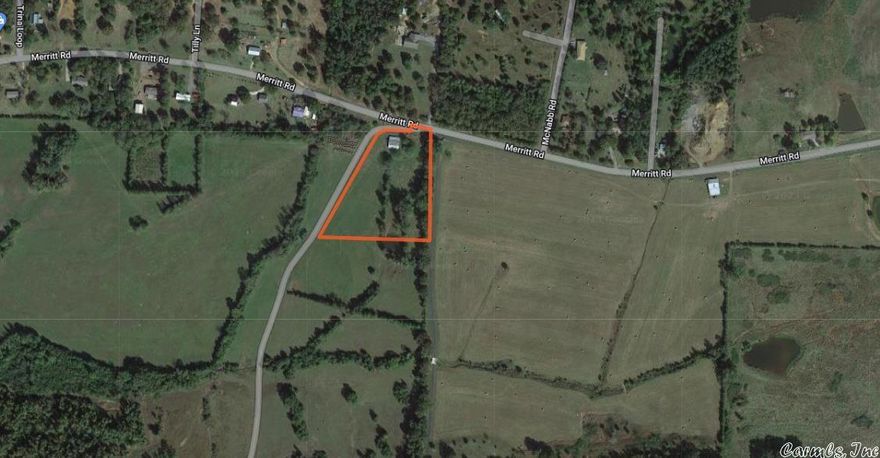 4 Acres with old Dariy Barn. Partially Fenced.  Be a nice location for a house
