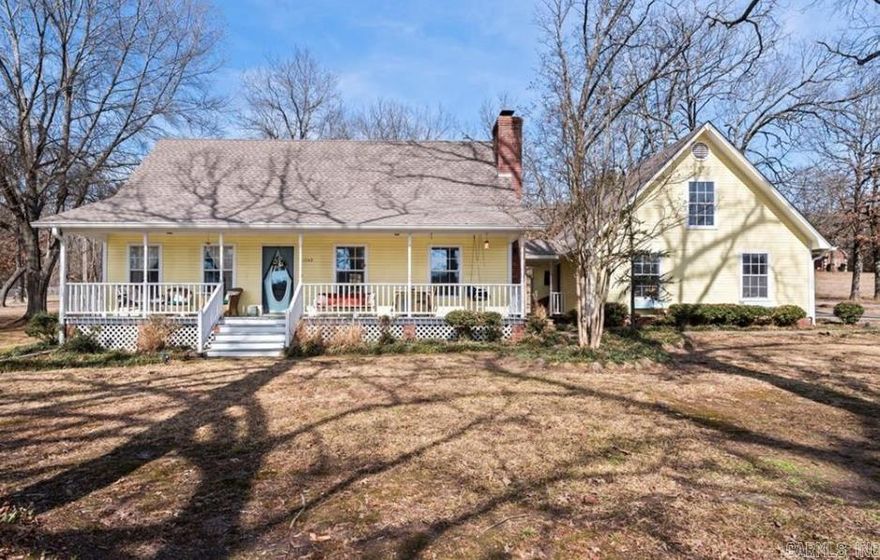 Welcome to this inviting farmhouse cottage set on 1.64 acres in a scenic, peaceful neighborhood. This home offers a comfortable layout designed for both everyday living and a quiet retreat. The primary suite located on the main level provides convenience and privacy, while two additional bedrooms and a full bath upstairs offer flexible space for guests, family, or a home office. Plantation shutters throughout the main level add timeless character and enhance the home’s natural light. The kitchen features updated quartz countertops and a practical layout that flows easily into the main living spaces. More recent improvements include a new hot water heater (2023) and roof and gutters completed in 2021 offering peace of mind. Additional highlights include a 2-car garage connected by a breezeway and a 16x24 powered outbuilding, perfect for a workshop, storage, or hobby space. Step outside and take in the tranquil surroundings. The back deck built in 2023 provides the perfect spot to entertain, unwind, or enjoy the night sky in a truly park-like setting. This home blends character, comfort, and setting in a way that’s hard to find-- and even harder to leave.