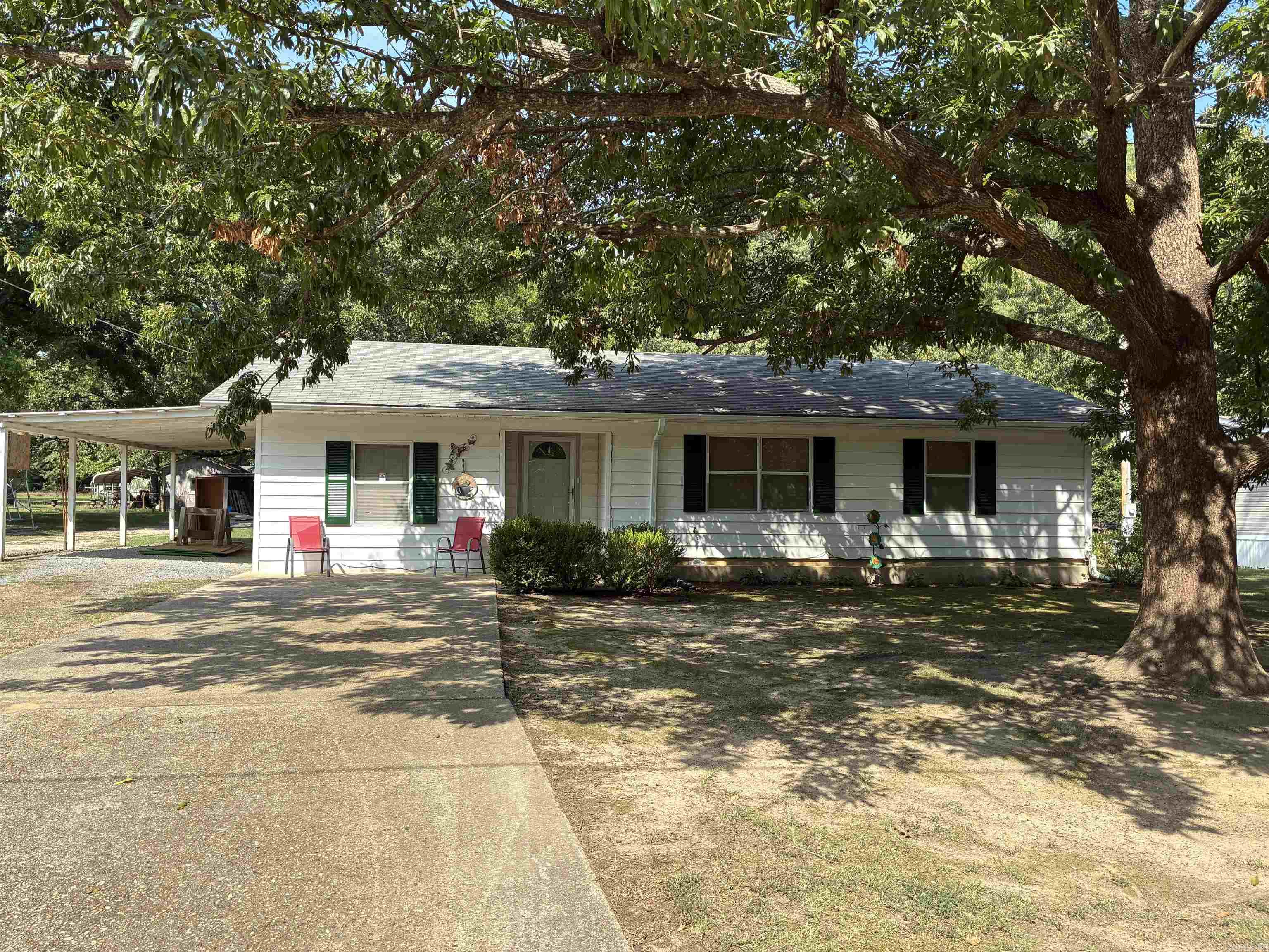 1,596 sqft, 3 bedroom / 2 bath vinyl siding home on 6.13 acres located in Hamburg. Built in 1969 this home has been well maintained and updated throughout the years. In 2020 all plumbing and flooring was replaced; 2020 new roof and kitchen countertops w/backsplash installed; Gas hot water heater 2018, Central HVAC 2009. Shop with electricity and window AC. Spacious pole barn for utility storage