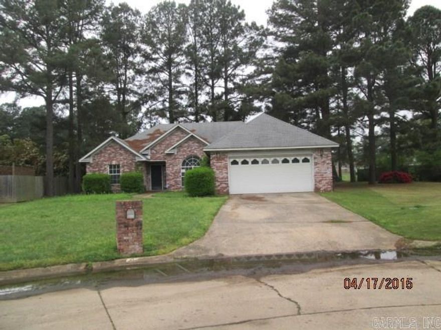 One story brick home with two car garage attached. Split floor plan with three bedrooms and two baths. Living room with fireplace. Formal dining room. Lots more call for details. "Seller does not pay customary closing costs: including title policy, escrow fees, survey or transfer fees. Proof of funds required on cash transactions ; Lender Pre-Approval letter for financed offers (dated within last 30 days)." Seller is “Secretary of Veterans Affairs”.