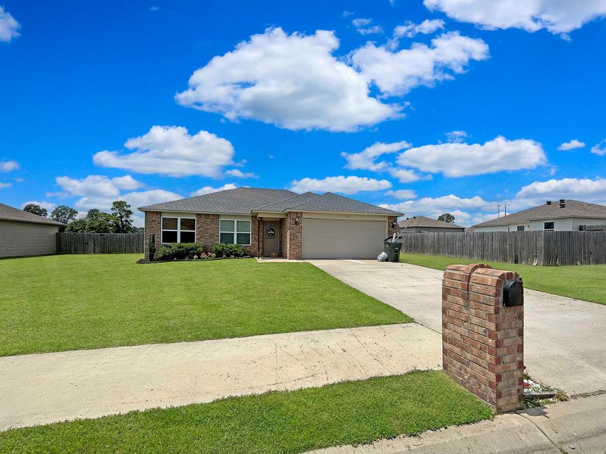 Beautiful family home in Brookland hills, large fenced backyard, Open living room and kitchen perfect for entertaining while cooking or hosting watch parties. Family friendly/walkable neighborhood. Very safe area. HOA= $45 a year.      UPGRADES: 2018 Build, Brand New Roof after hail storm with 3 year warranty, removed carpet and added new flooring, added backsplash. Added mantle/electronic fireplace. Dirt added to level the frontyard and allow for grass growth in patchy areas