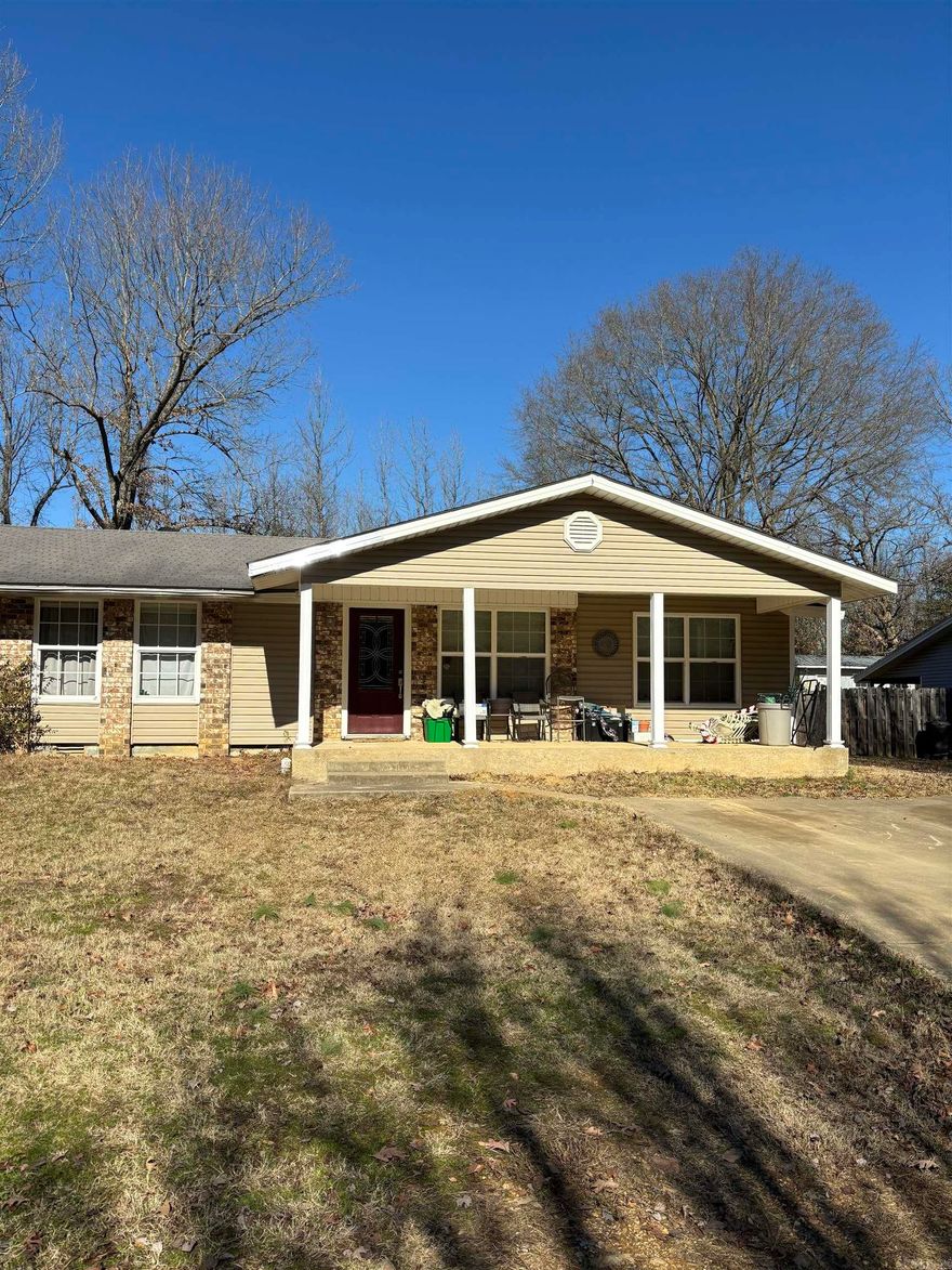 Investment property or great starter home, offers over 1,190 sq ft of living space, 3 bedrooms, master bathroom with tile tub/shower, bathroom off living room with laundry closet.  Large kitchen, lots of cabinet space with stove and refrigerator to convey. CH/CA, all electric with city water and city sewer.  Property is being sold "AS IS", no inspection and no disclosures to be provided.