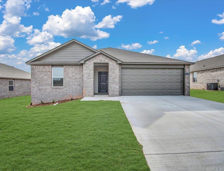 Amazing Aubrey plan in Crescent Grove, located in North Little Rock, AR! These homes create a welcoming environment with an open floorplan, perfect for entertaining! Each single-story home features LVP throughout the common areas with carpet in bedrooms and closets. In the kitchen and bathrooms, you’ll find beautiful quartz countertops. Each home will feature 4-sides brick with Hardie® siding per plan. These homes come with a programmable thermostat! 10-year limited Homebuyer’s Warranty! Photos may be stock photos, representative of plan only and may vary as built. Annual taxes is an estimate. HOA dues TBD.
