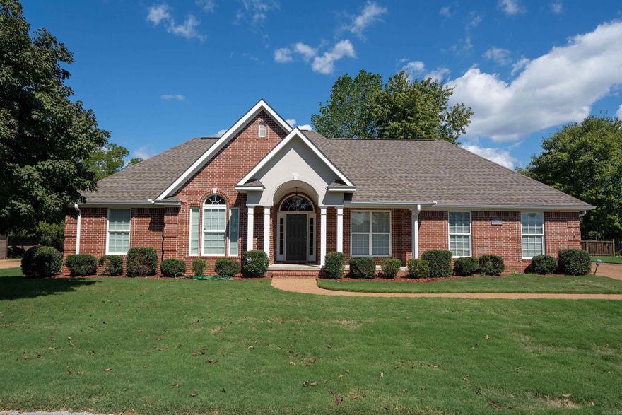 Enjoy lake life in this beautiful gated subdivision with paved lake access across the street.  This 3 BR, 2.5 BA  home combines elegance with convenience.  The open floor plan features crown molding, a separate dining room, breakfast room, and a stylish kitchen that flows seamlessly for entertaining.  Relax by the wood burning fireplace with its gas logs or retreat to the spacious primary suite with spa bath and walk-in closet.  Two additional bedrooms offer flexibility for guest or office space.  A three car garage with storm cellar provides peace of mind and abundant storage.  Designed for relaxed living and effortless lake days, this home is move in ready.