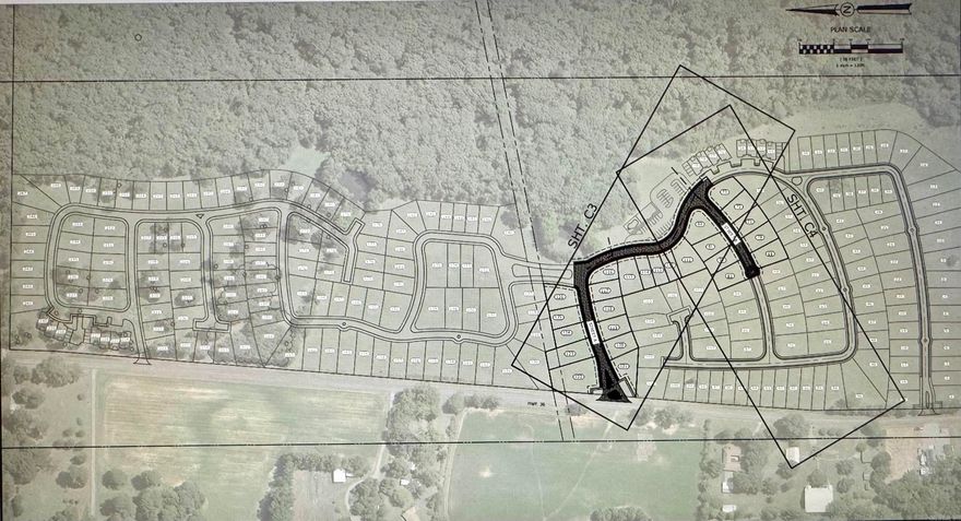 ATTN:  Builders, Developers:  This prime 106 acre, 250 home development already has Phase 1 lots ready to build today!  Developer has a large opportunity out of state and will leave this on the market only briefly before moving forward with building homes!  This is a defining career opportunity for the right builder(s) - call quickly before it leaves the market!  Call to schedule a tour of streets, utilities, walking trails, etc.