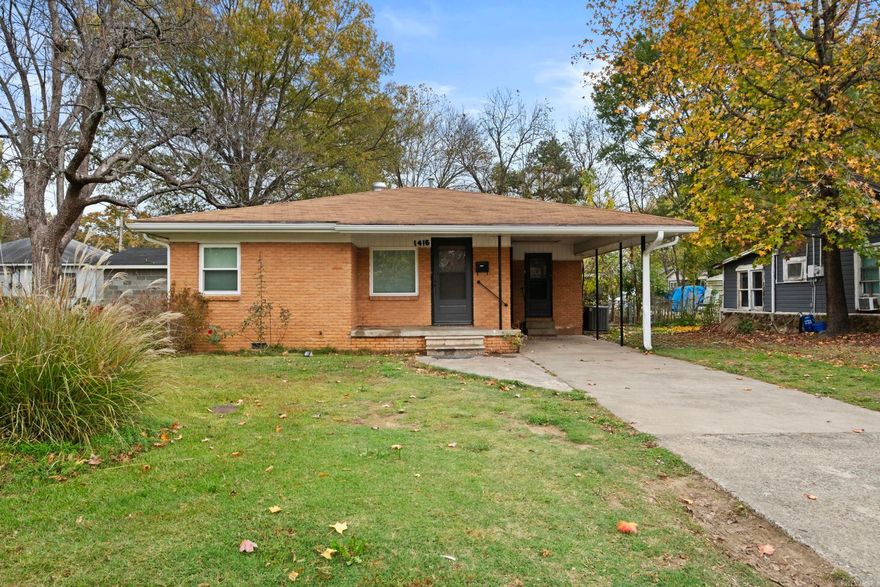 Cute 3 bedroom, 2 bathroom home.  Updated kitchen with brand new quartz counters, oven range, hardware, faucet and sink.  Enjoy the space of 2 living areas and split bedrooms.  Oversized fully fenced back yard with a large storage area off of the carport.  Centrally located to highways and both colleges.  Call this your new home before the New Year!