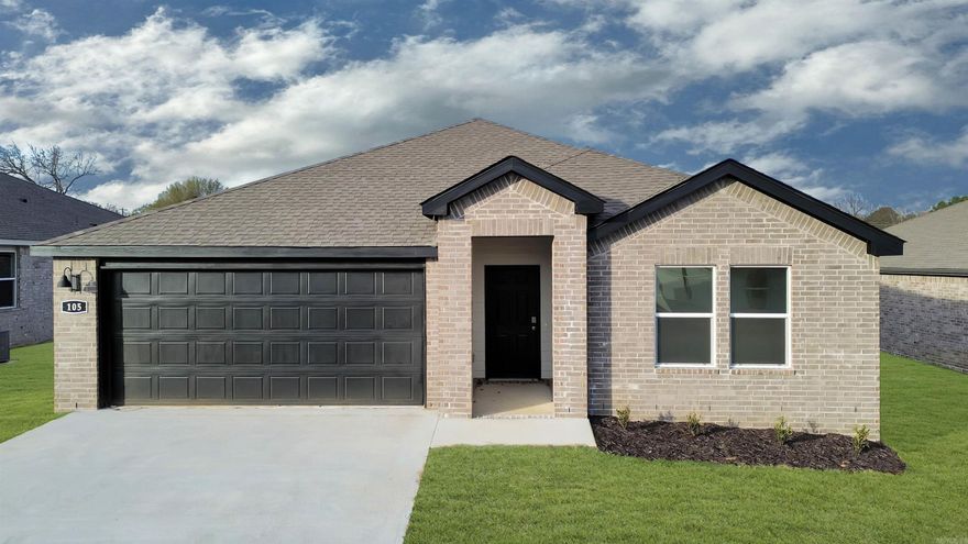 The Cali Floorplan is one of our single-story floorplans featured in Kensington Place community in Bryant, Arkansas. This spacious floor plan includes 4-bedroom, 2-bathroom, and a 2-car garage with an open concept living area, where your kitchen, living, and dining areas blend seamlessly into a space perfect for everyday living and entertaining. These homes feature LVP flooring with carpet in the bedrooms and closets! The kitchen features 36” cabinets, quartz countertops, and stainless-steel appliances. The primary bedroom has an en-suite bathroom that features a walk-in closet, and a walk-in shower. The exterior features 4-sides brick with Hardie® siding per plan. Taxes estimated. $420 annual special improvement fee. Special builder 10-year warranty. $75 Transfer fee. Representative photos only and vary as built!