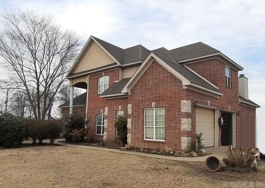 Welcome to your dream home located just minutes away from town yet offering the tranquility of countryside living! Nestled in a prime location, this charming residence boasts a primary bedroom downstairs, accompanied by four additional bedrooms upstairs, providing ample space and privacy for the whole family. Perfect for those who love to entertain, this home features an expansive layout conducive to gatherings of all sizes. Step outside into your own private oasis, complete with a delightful pool featuring a fun slide, creating endless hours of summer enjoyment. The spacious backyard also offers a fantastic outdoor living area, ideal for hosting barbecues, soirées, or simply unwinding after a long day. Sitting on your own a 4.75 acre mini farm. .