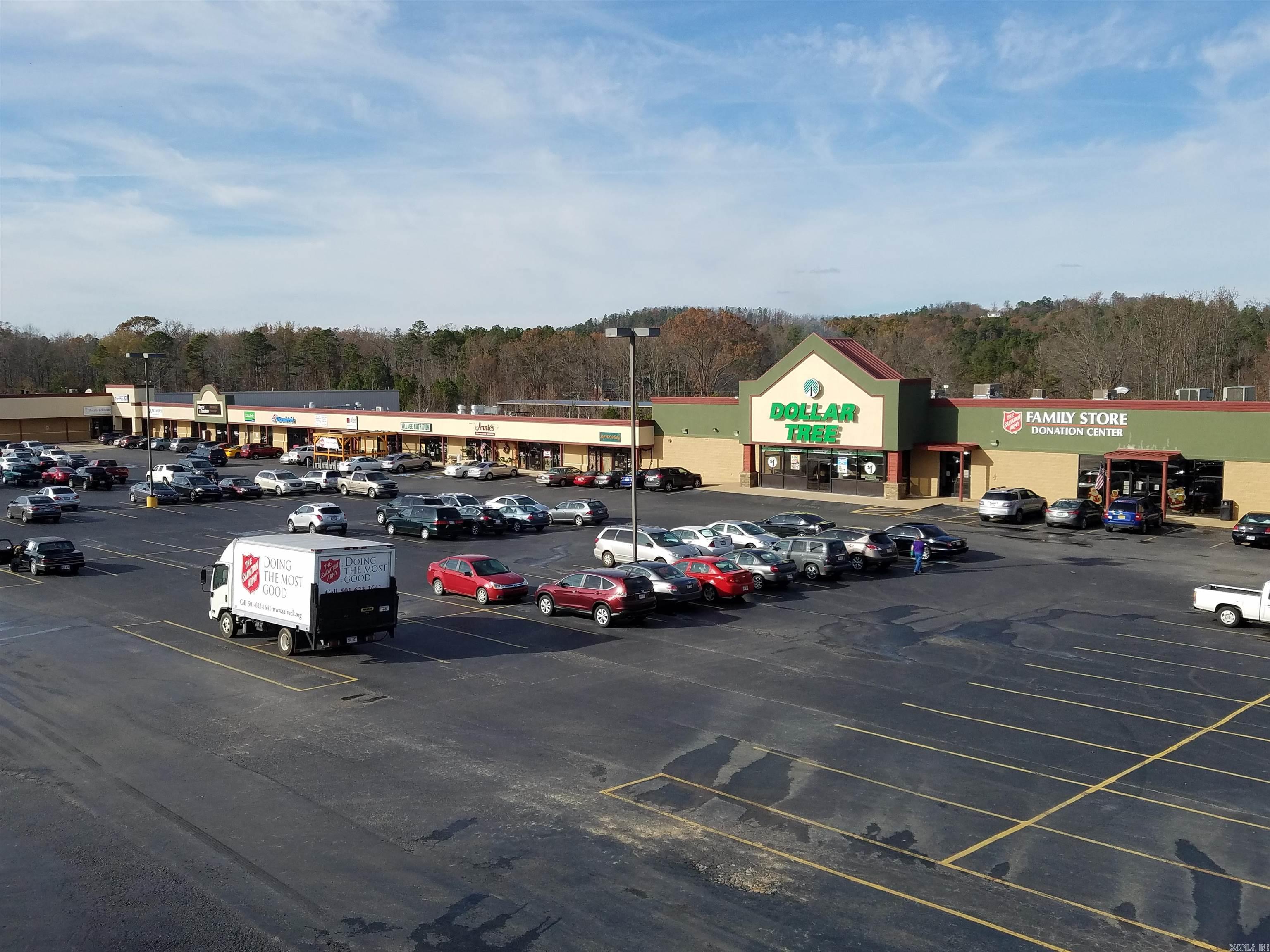 Located in the Hot Springs Village Plaza just North of the west gate to Hot Springs Village Arkansas. Great visibility, plenty of parking, adjacent tenants include Walgreens, Dollar Tree, Sonic Drive-In, US Post Office and several local retail, restaurant and business offices. Suite is located along busy US Hwy 7 and is considered to be the main shopping area for Jessieville and the privately gated community of Hot Springs Village Arkansas. This is a NNN Lease, Tenant pays all their utilities.