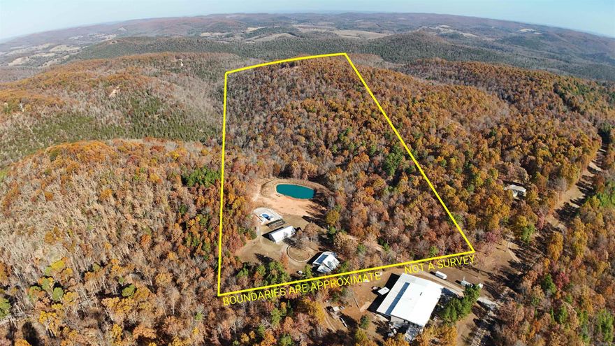 Beautiful country home offering a peaceful setting behind private entry gates with scenic views and abundant wildlife. Interior features include hickory hardwood floors, quartz counter tops and comfortable living areas. Exterior amenities are ideal for recreation, hobby use, and homestead living. Property includes a 5-bay shop with vehicle lift and dedicated paint room, and full bath. A fiberglass inground saltwater pool, large stocked pond with dock, garden area, chicken house, and a storm shelter for safety and peace of mind. Located near the Buffalo National River, providing access to floating, hiking, camping, and outdoor adventure. A rare opportunity to enjoy privacy, nature, and versatile workspace in one property.