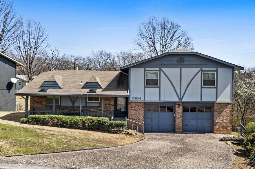Welcome to 6104 Greenbank Road! This tri-level home is situated on a quiet cul-de-sac in North Little Rock and has room for everyone! The main level has a large living area with a fireplace. The dining area and kitchen are both open to the living room making it the perfect area to entertain. The kitchen offers a breakfast bar and plenty of storage. A deck off the back of the main living area is perfect for those summer barbeques or relaxing in the evening. The upper level boasts a large primary bedroom and bath along with two other bedrooms and a hall bath. The lower level has a second living area and a fourth bedroom that would also make the perfect craft/sewing room, home office or whatever space you imagine! The covered porch behind the second living area overlooks the large backyard and greenspace and is an ideal spot to sit with a morning cup of coffee. This home is conveniently located to shopping, restaurants and other area amenities. Come tour this home and make it yours today!  AGENTS PLEASE SEE REMARKS