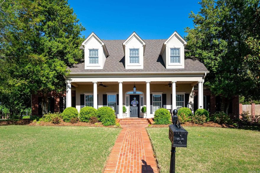 Southern Living style Home in very desired Adamsbrooke, brick floors in kitchen, laundry, beautiful master bedroom, new roof in 2018, new HVAC in 2016/2017. Gourmet kitchen updated in 2018. Large backyard with in-ground pool surrounded with rock patio new in 2020. Detached pergola with roof.
