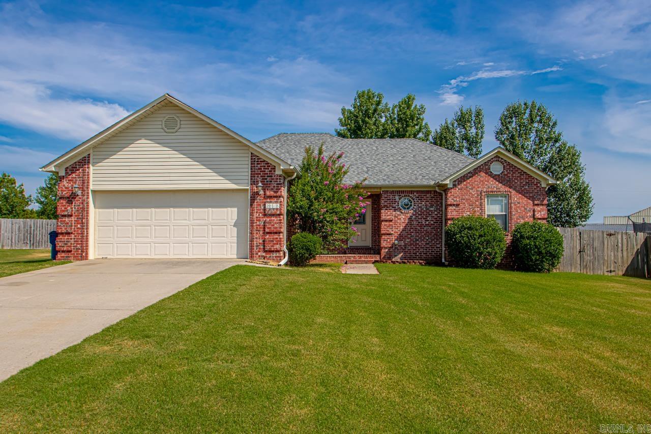 Tucked away in a quiet cul-de-sac in Cabotās South Fork subdivision, this all-brick home sits on a spacious 0.25-acre lot with a fully fenced backyard, covered patio, and storage building. Inside, the living room features a cozy corner gas-log fireplace, decorative tray ceiling, and large windows that fill the space with natural light. The open layout flows into the dining nook and a generous kitchen with breakfast bar, pantry, tile counters, and thoughtful storage features like pull-out drawers and vertical dividers. The split floor plan offers a large primary suite with walk-in closet and built-ins, plus a private bath with twin sinks, walk-in shower, and jetted tub. Two additional bedroomsāboth with walk-in closetsāshare a full hall bath. A laundry room with extra storage adds convenience. With quick access to Hwy 67/167, youāre minutes from shopping, dining, and the Little Rock Air Force Base. A great choice for a personal home or an income-ready rental in a prime location.