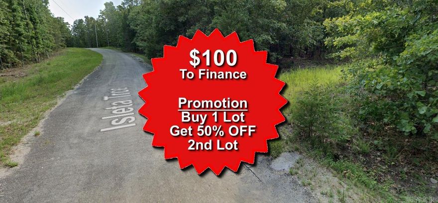 Buy one lot and get 50% off an additional lot! Owner-finance for easy terms. Cash buyers can pay by debit or credit card as well. Nice lot to develop or hold for future value. Public water and electric are available to run to property and will need septic. Owner/agent. No mobiles allowed. 300-2500 minimum build size on any other type of home, depending on subdivision. Finance is 5 months at $237 and closing costs are included. Lots marked with red banner are part of promotion. No limit on lots. Buyer responsible for any/all taxes and lots sold "as-is". Quit claim deed conveys. Parcel ID# 185-13339-000