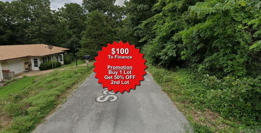 Buy one lot and get 50% off an additional lot! Owner-finance for easy terms. Nice lot to develop or hold for future value. Public water and electric are available to run to property and will need septic. Owner/agent. No mobiles allowed. Finance is $100 down and $99 a month for 10 months. Quit claim deed conveys. Closing costs are included. No limit on lots. Bulk land sales specialist with the best land prices in Arkansas. Over 10 years, as a licensed Realtor, selling land.  Parcel ID# 145-11734-000