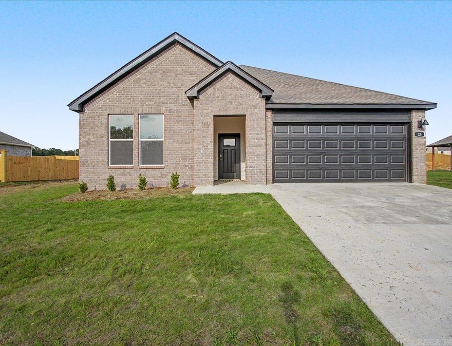 Jubilant Justin plan in River Plantation, located in Mayflower, Arkansas! These new construction homes feature modern finishes for comfortable living! The Lakeway plan features a separate office space! Each home has LVP flooring throughout common areas and carpet in bedrooms and closets. In the kitchen and bathrooms, you’ll find beautiful quartz countertops. The primary bathroom features a walk-in shower and a quartz, double sink vanity! Each home will have 4-sides brick with Hardie® siding per plan. Homes will include only PARTIAL sod in back. These homes come with a programmable thermostat! 10-year limited Homebuyer’s Warranty! All photos are stock photos, representative of plan only and may vary as built. These homes will have a grinder pump. Annual taxes is an estimate. Taxes and parcel are TBD. This property will be under a Bill of Assurance (BOA) that contain Covenants and restrictions for these homes.