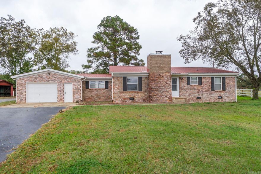 Charming 3 bed/1.5 bath, 1695 sq. ft. ranch home nestled on apx. 1.14 acres just minutes from Jacksonville and Sherwood. The home offers a traditional brick exterior, side and back fencing, metal roof, woodburning fireplace, and central heat/ac for year round comfort. Step outside and you will find a patio with ample room for entertaining & a barn to utilize for all your projects or extra storage. Come see it!