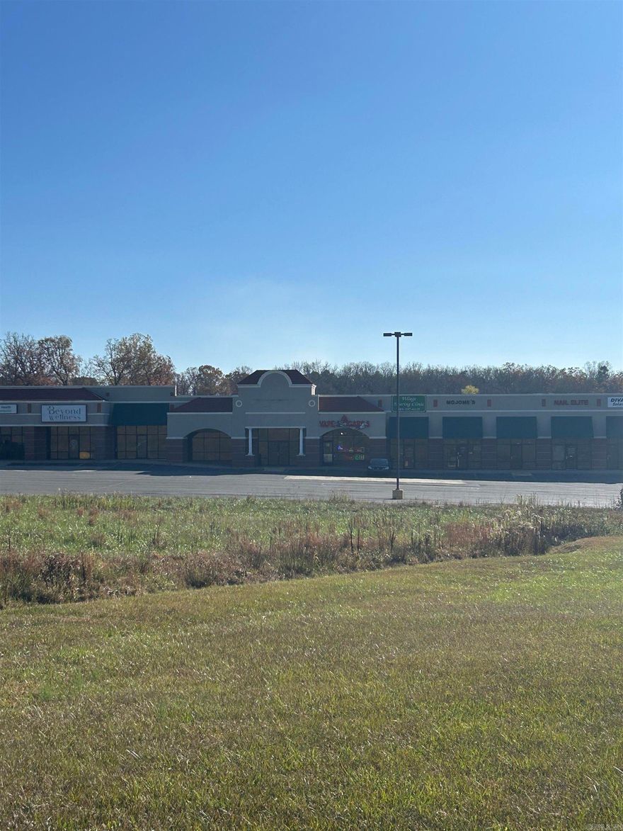 Commercial space located at the East Gate of Hot Springs Village.  Space allows for 1870 square feet.  Several other businesses located in shopping center, including, Subway, Los Colinas and Dollar General.
