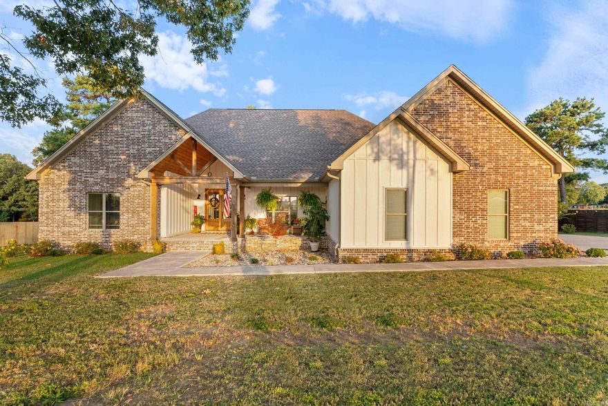 Welcome to this beautiful custom built, 4 bedroom, 3 full bathroom home that perfectly blends modern living with serene country charm. Nestled on a 1 acre lot, this home invites you to relax on the large front porch as you watch the cows roam or enjoy the park-like backyard. Designed with an open-concept, split floor plan, the home boasts a vaulted ceiling in living room filled with natural light, making it ideal for gatherings. The backyard is an entertainers dream with a screened in back patio, large deck with pergola for grilling and entertaining. This home built in 2020 comes fully fenced, with gutters, and extra landscaping. There is nothing left to do except enjoy!