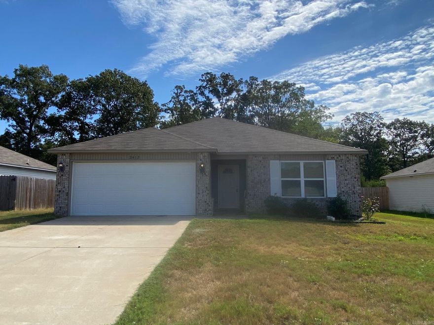 This charming 3-bedroom, 2-bathroom home offers a cozy retreat with a covered back porch perfect for relaxing or entertaining. The large fenced-in backyard provides privacy and space for outdoor activities. The convenience of having a washer and dryer included and a refrigerator provided makes moving in a breeze. Don't miss out on the opportunity to make this house your home!