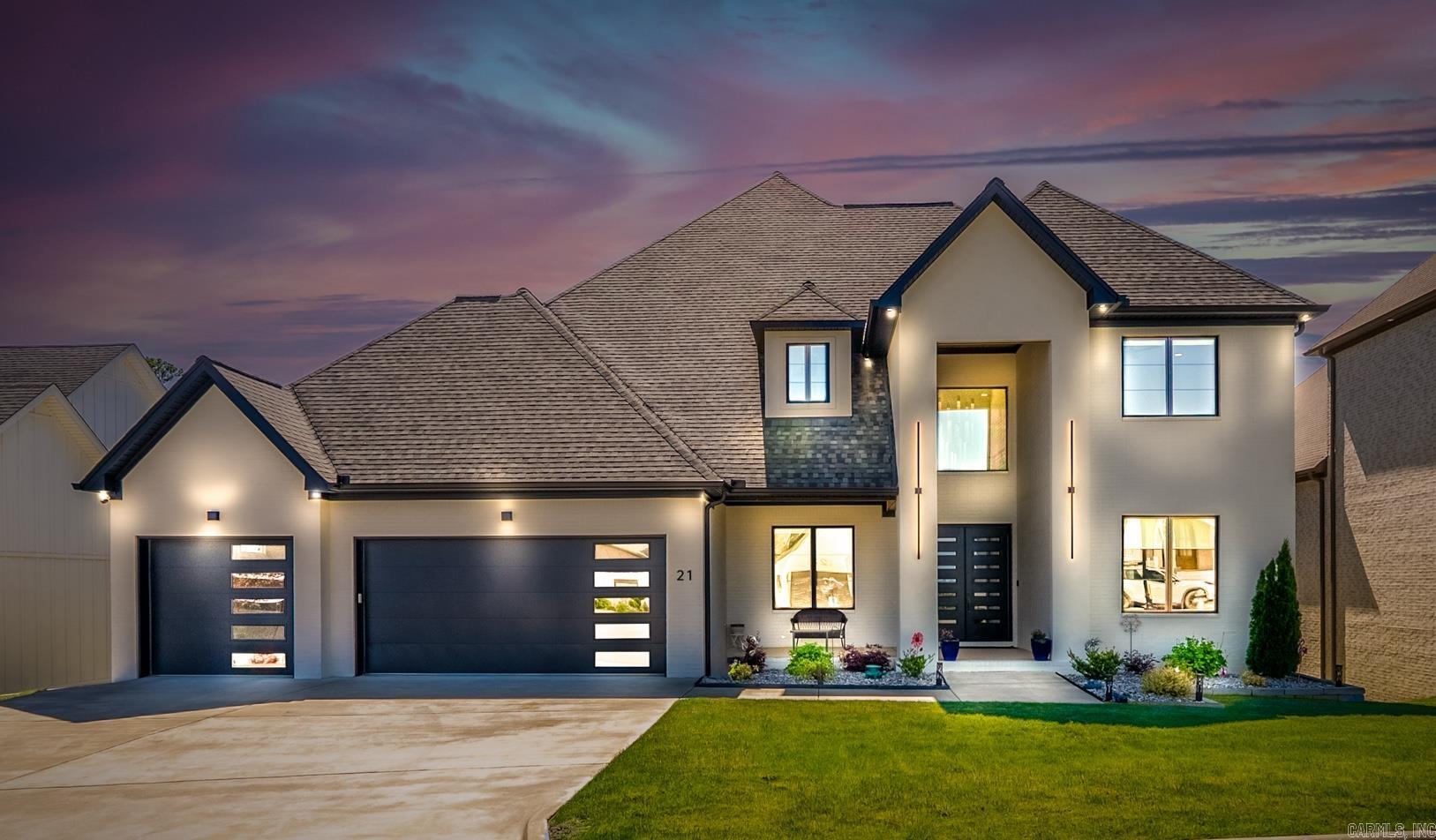 Atop Chenal’s Falstone w/ stunning views, this trophy RQM Homes build is an incredible 5 Bed, 5.5 Bath w/ 3 beds on main (each w/ private bath + closet), 2 offices, 2 laundries (1 per floor), sunroom + phenomenal flat yard. Inside: immediately impressive 2-story foyer w/ imperial pecan floors. 3 beds down (each w/ private bath/closet). Immaculate living: tall tray ceiling, ship-lap benched fireplace + Pella windows w/ smart shades. Chef’s kitchen: waterfall island w/ prep sink, butcher block pull-out system, pot filler, Monogram gas stove, 2 convection ovens, butler’s pantry, +.5 bath. Sunroom w/ meditation closet. Gorgeous veranda: granite set gas grill & cooktop + iron steps to flat, fully fenced yard w/ playground, covered porch. Private on main lvl: primary suite w/ stunning views + motion recessed lighting, 2 vanity +knee-space +sliding storage cabinets, walk-in seated 4-head shower, +his/her closets w/ lockable cabinets. Up: Playroom + office + theatre w/ 12’ bar +wet bar, beverage cooler, 4K projector, surround + acoustic pass-through speakers + 150” screen. *2 EV (240V) charging stations + 4K 4-Camera Smart Security + walk-out crawl w/ vapor barrier & dehumidifier.