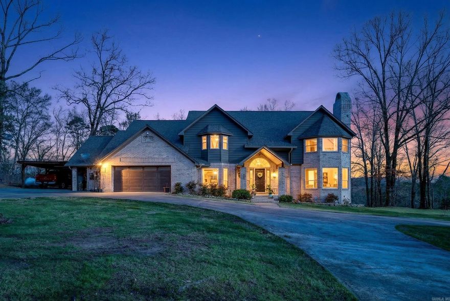 Welcome to 1377 Cones Rd in Hot Springs where space and peaceful country living come together on 14.14 acres. Located just minutes from Oaklawn Racing Casino Resort, Magic Springs Theme and Water Park, and the beautiful lakes of Hot Springs, this property offers incredible potential for horse enthusiasts or anyone wanting room to spread out. This 4,267 sq ft home features an office, formal dining, formal living, and an additional living area. The kitchen includes granite countertops, tile backsplash, pantry, wall oven and microwave, gas cooktop, and an eat in area. Upstairs offers four bedrooms and three full baths. The primary suite includes a jetted tub, walk in shower, double vanities, and three large walk in closets. One bedroom connects to a loft leading to two third floor bonus rooms separated by a breezeway. Enjoy the large back deck overlooking the property. Outside features include a 40x50 shop with electricity, two carports, a storage building, chicken coop, and garden beds. Solar panels will be paid off at closing. Call today, your dream home awaits!