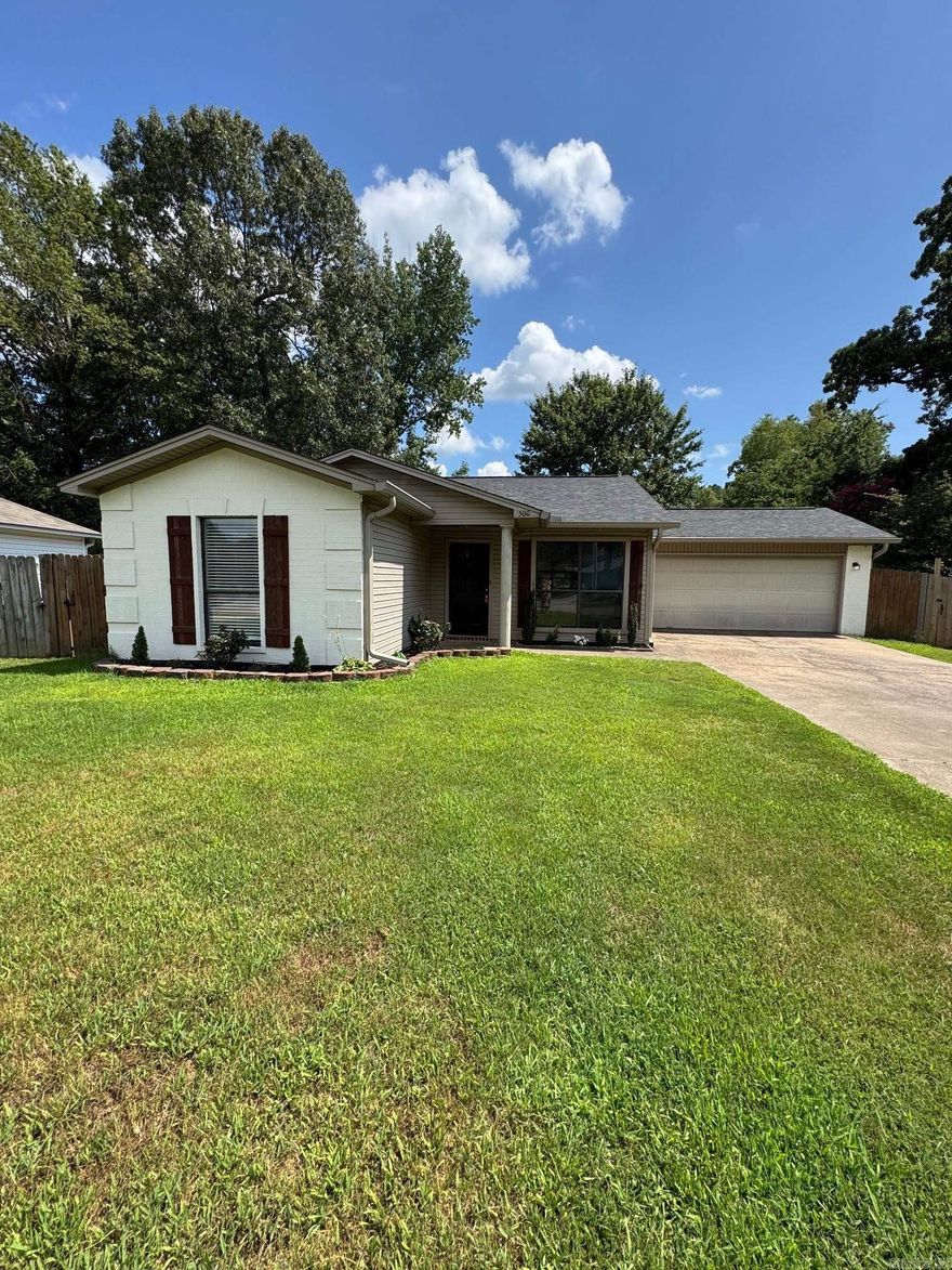 Welcome to 500 SE 1st St, a charming 3-bedroom, 2-bathroom home located in the desirable Bryant, AR. This home boasts a range of modern amenities including granite countertops that add a touch of elegance to the kitchen. The property has been freshly painted, giving it a clean and updated look. The home comes with a refrigerator, washer, and dryer, providing all the essentials for comfortable living. The fully fenced large yard offers ample space for outdoor activities and the added security of a defined boundary. A storage building on the property provides extra space for your belongings. The home is conveniently located near Bryant School, making it an ideal location for those seeking proximity to educational facilities.