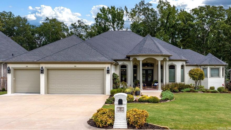 This is the dream home you have been waiting for! Elegantly updated one level home in Cypress Valley. Home features 10’ and 12’ ceilings, 8’ doors, and extensive trim. Updates include paint inside (including trim and ceilings) and out, light fixtures, carpet, hardware, backsplash, countertops, and so much more. Formal dining room and office/playroom with built-ins off entry. Living area features gas fireplace with quartz surround, built-ins, and a wet bar including drink fridge. Gourmet kitchen with 5 burner gas stove, double ovens, built in microwave, island, and 16’ quartz breakfast bar. Kitchen is open to the family room – perfect for entertaining. Oversized primary suite with sitting area, double sinks, a dome shower, jetted tub, and his and hers walk-in closets. Other side of home has an additional bedroom with attached bathroom, plus two more bedrooms and a Jack/Jill bath. Secondary bathrooms feature updated light fixtures, sinks and leathered marble counters. Laundry room with sink and cabinetry storage. The third car bay is separated and heated/cooled (gym or rec room). Covered patio with outdoor fireplace overlooks the backyard and forever greenbelt. Agents see remarks.