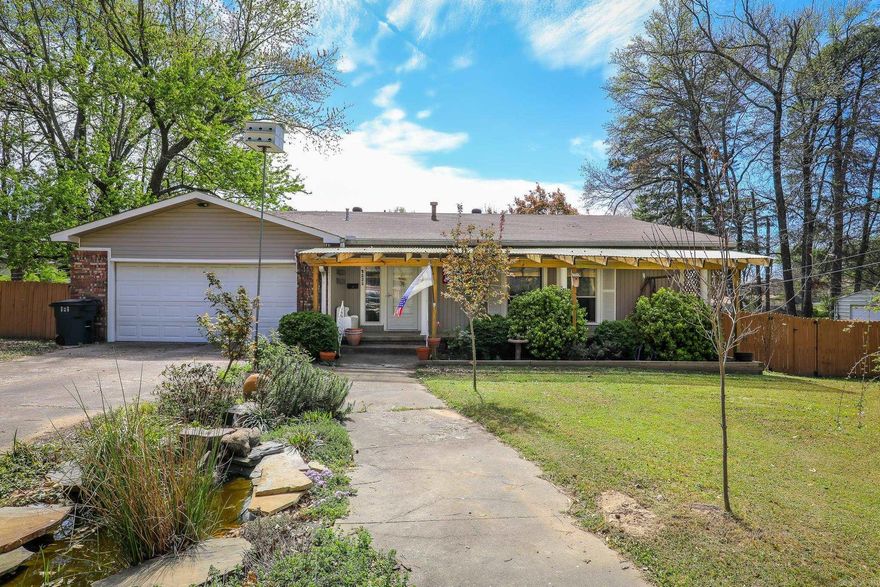 Nice home in the heart of Benton located in an established subdivision located close to everything including to Grocery Stores, Walmart, Library, Hospital, Public Park, Schools, Courthouse and so much more! Enjoy the covered front porch and charming small wildlife/goldfish pond by the sidewalk. Inside, you’ll find a spacious, inviting living room, and 3 roomy bedrooms.  The updated kitchen features granite countertops, surface top range, built in oven, island with breakfast bar and dining area by the large window giving plenty of natural light, all perfect for everyday living. The large Bonus/family room offers tons of possibilities such as game room, 4th bedroom, office, or hobby space. It also includes a storm shelter for added peace of mind. French doors lead out to a nice deck overlooking a large, privacy fenced backyard with trees and a storage building for extra space.  Please measure if concerns with square footage.