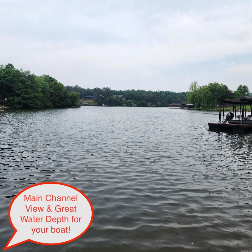 Wonderfully Quiet Location with Beautiful Views that feels far away from it all yet is very convenient to anything you need. Most Importantly, You have great water depth here for your Boat & future dock! This is a spot on the Lake with little boat traffic or wave action so you can enjoy the Calm Cool Waters all year round. The lot is 70 feet wide and I have the perfect floor plan for it too! It also qualifies for the RD Loan so come get your little slice of heaven today. / Covenants require a minimum of 1,600 sf on a 1 story home and minimum of 1,400 sf on a 2 story home. / The setbacks are 50' ft from the lake, 25' ft from the street, & 7.5' ft on each side.     ......      Here are some links & FAQS to Boat Permitting on Lake Hamilton:.....  https://www.entergy.com/userfiles/content/operations_information/hydro/pdfs/single_family_dock_application_packet.pdf  ...........     https://www.entergy.com/operations/hydro/private/   .........         https://cdn.entergy.com/userfiles/content/operations_information/hydro/pdfs/2015_Life_on_the_lakes.pdf