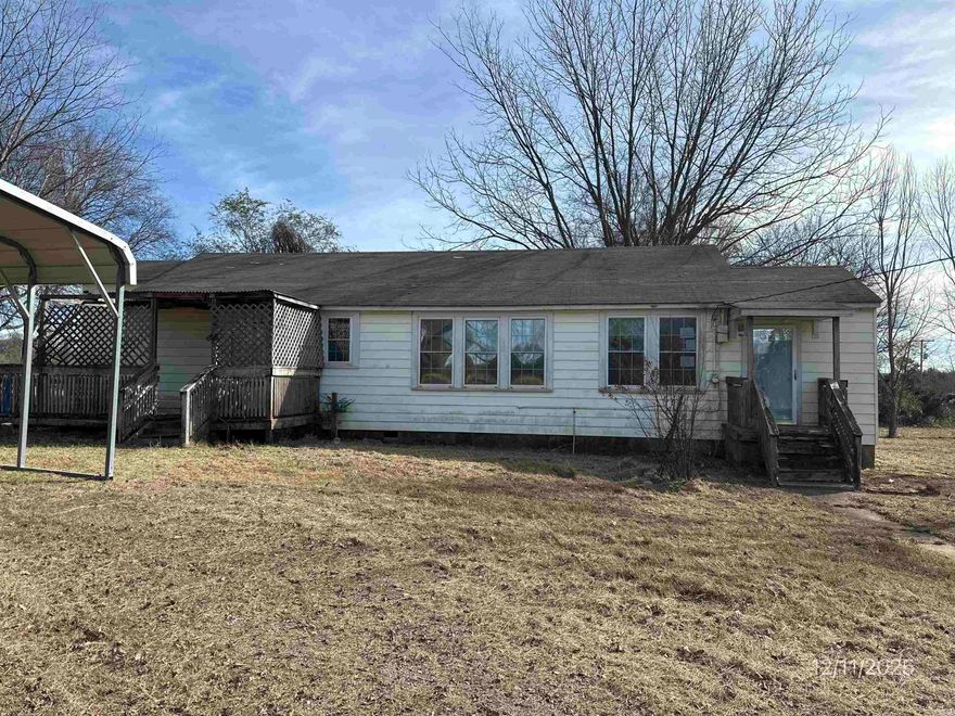 THIS PROPERTY IS NOW ACCEPTING HIGHEST AND BEST UNTIL 12/18/25 @ 1 PM CST. This could be a nice little farm house with some love. It has 4 acres with a open metal shop, a big barn and a storm shelter. The home has 3 bedrooms, 1 bath with a food pantry and a big dining room. This is a foreclosure and seller will not pay customary title policy, escrow fees, survey or transfer fees. POF or Pre-Qual letter dated 30 days or less required with offer. All offers must be submitted at www.vrmproperties.com. Agents must register as a user, enter the property address, and click on start offer.