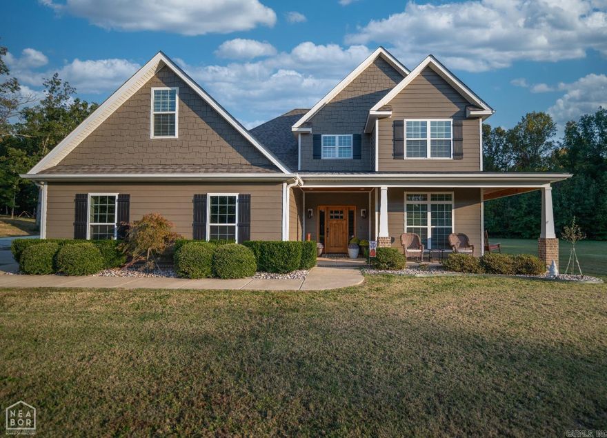 Nestled on a picturesque 21+ ac lot, this beautiful 4-bed, 3-bath home offers the perfect balance of country living with modern amenities, just minutes from the city.  Entering the custom white gate, you’ll immediately see the attention to detail that sets this property apart. The home features a wet bar, new roof 2022 & fresh paint inside & out, offers a bright & welcoming feel. New carpet in the bedroom upstairs & downstairs. Propane tankless water heater for endless hot water & the storm shelter provides peace. Outdoor lovers, the property boasts a 16' x 32' L-shaped pool with diving board, sun ledge, umbrella insert, & LED lights. Fenced pool area, along with updated electrical fencing at the front gate, ensures safety. This estate includes a detached garage with a reinforced upper-level gym, a large shop with a heated/cooled workroom, & new equipment storage building for 3 tractors. Workshop has plumbing & can be converter back to a 900 sq ft +/- with 2 beds & 2 baths mother-in-law’s suite or rental. Enjoy upgraded landscaping, a private pond, & a dirt bike track (convertible to a field). Modern upgrades like an upstairs AC unit & shop AC make the property move in ready.