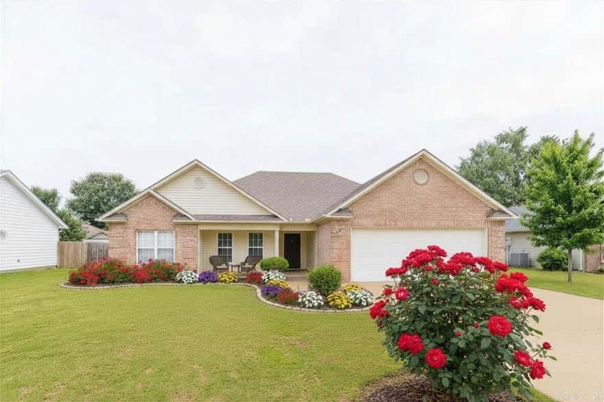 Welcome home to a wonderful 3 Bedroom, 2 Bathroom home featuring a versatile bonus room off the primary suite ideal for an office, nursery, dressing room, or private sitting area. Spacious floor plan offers excellent flexibility for entertaining, relaxing, or everyday living.  Large additional room at the rear of the home provides endless possibilities for a sunroom, hobby room, game room, or second living area. Eat in kitchen plus separate dining room offer plenty of space for gatherings and meals. Samsung stainless steel refrigerator to convey featuring double doors, bottom freezer, and convenient beverage drawer. Washer and dryer also convey with acceptable offer.  With storm season here you will be safe in the storm shelter.  Home offers great space, functionality, and opportunity for a buyer ready to add their own personal touch.  Some pictures are virtually staged.