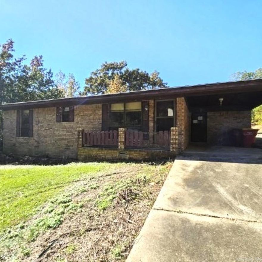 Great starter or investor home! This home features a large living room, kitchen with breakfast room attached, covered back porch detached shop with carport and an RV carport. The back yard is wooded and very private and the home is located on a dead-end street. Agents read confidential remarks.