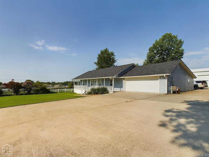 A Brookland beauty on 0.82 acres, this 4-bed, 3-bath home offers a custom design with lots of space and storage. Featuring a 30x40 heated/cooled shop with a full bath and 2 overhead doors, it's a dream for hobbyists or car enthusiasts. The house boasts a new roof (2023), LVP floors (2022), fresh paint (2022), and all-new kitchen appliances (fridge not included). Two bedrooms offer private baths, including the master suite which also offers a spacious closet housing the washer/dryer. The spacious basement, while not heated or cooled, offers space for storage or can be used as extra living or sleeping quarters. Overlooking a serene pond, the property offers a covered deck for relaxation and outdoor enjoyment. Modern comforts meet rural charm in this must-see property!