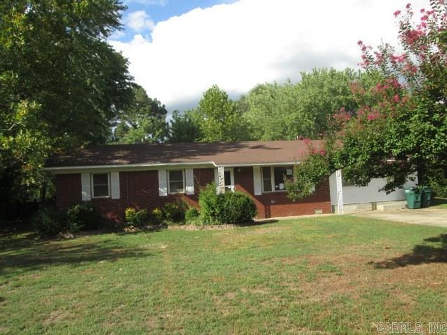 Located off of corner of Hwy 64 on Keathley Drive. One story brick home with split floor plan features four bedrooms and 2.5 bathrooms. Wood floors in living room with ceiling fans. Large kitchen with lots of cabinet spaces. Extra storage inside and out. Wonderful first time home. HUD case # 031-395446  sold "AS IS" Log on www.hudhomestore.com to submit offers and www.mmrem.com for management information.