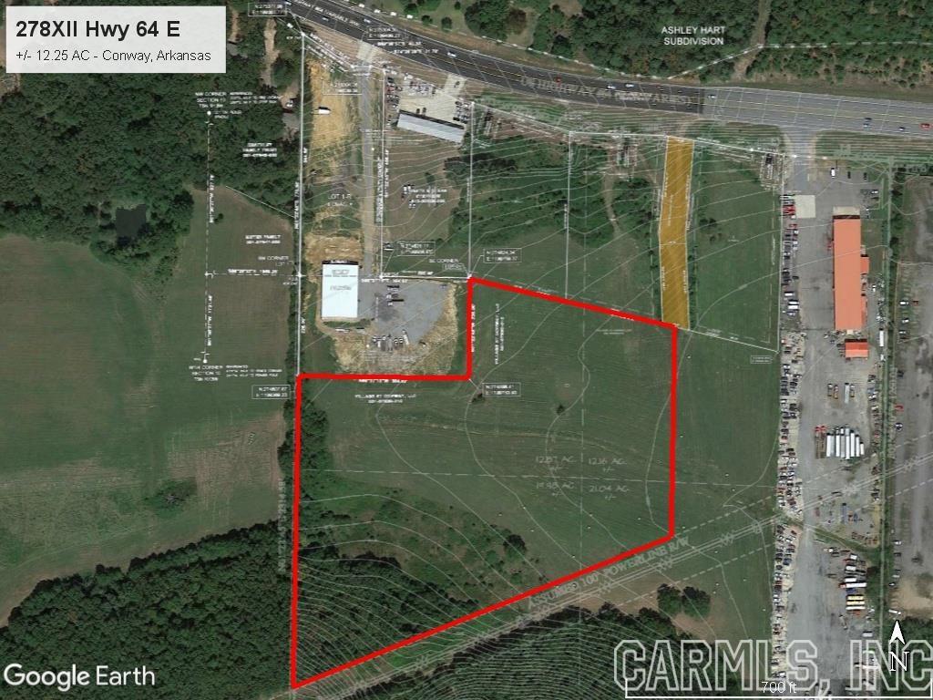 EXCELLENT LOCATION IN CLOSE PROXIMITY TO CONWAY with great development potential. This +/- 12.25 acre tract in Highway 64 Business Park features convenient access to US Hwy 64 and I-40. The property offers many commercial and industrial options. Additional acreage available. Mineral Rights do not convey.