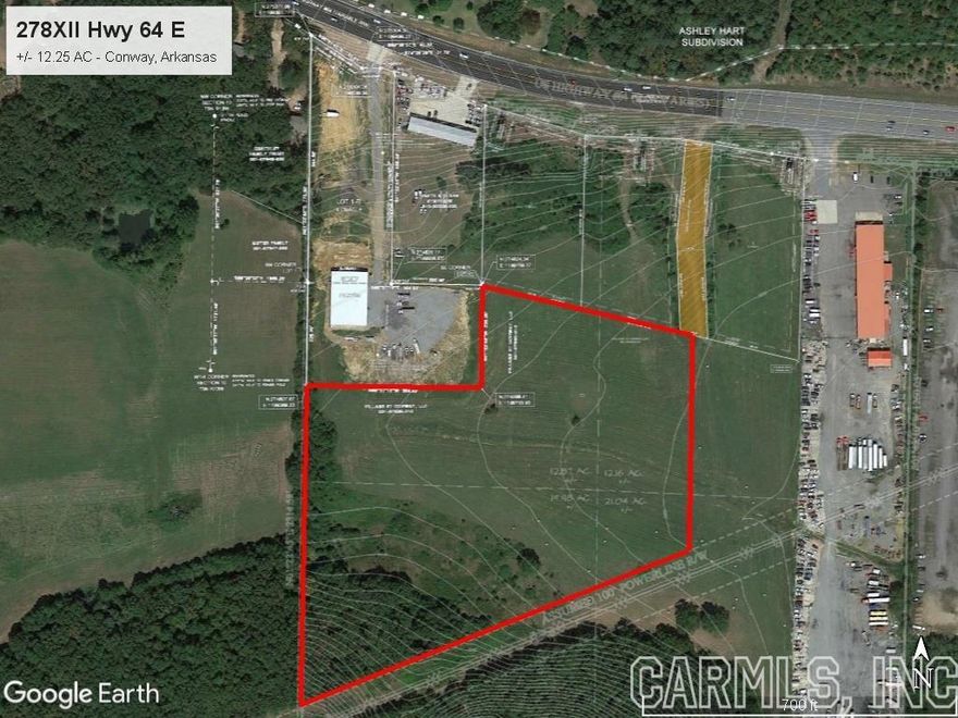 EXCELLENT LOCATION IN CLOSE PROXIMITY TO CONWAY with great development potential. This +/- 12.25 acre tract in Highway 64 Business Park features convenient access to US Hwy 64 and I-40. The property offers many commercial and industrial options. Additional acreage available. Mineral Rights do not convey.