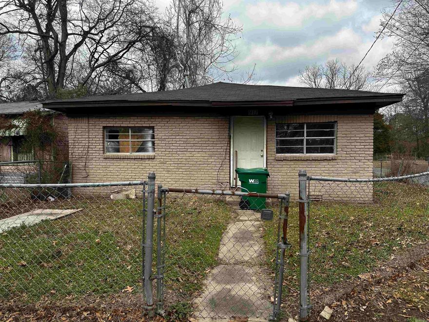 Investor Opportunity! Solid brick home offering strong potential for a full renovation project. The property features a functional layout and durable exterior construction, providing a solid foundation for updates and improvements. This is a value-add opportunity ideal for investors, flippers, or buyers looking to complete renovations and build equity. With the right updates and repairs, this home could serve as a profitable resale or a steady rental addition. Property is being sold AS-IS. Cash only. Bring your vision and make it your next project.