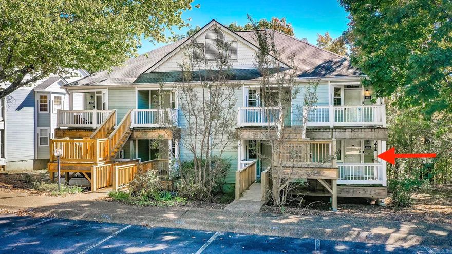 Successful Short Term Rental, Setup as a turn Key Studio ready to start enjoying your vacation getaway or start investing. This one has a good location since it's located at the very end so offers more privacy out back & has a bay window in living room that looks out to the side yard (Downstairs unit). Condo comes fully furnished, appliances, linens, dishware, etc. Washer & Dryer stay and located in closet off of back deck.   Fairfield Bay has tennis courts, pickle ball courts, bike trails, two golf courses, ATV trails, disc golf, 3 swimming pools, bowling alley, & restaurants all within the community. Condo dues - $98/month (includes Termite Contract, exterior maintenance, & comes with one parking space) & FFB community club dues - $202/month (includes city sewer , trash pickup, access to the 3 pools, playground, tennis courts/picklball courts, basketball court, & ATV trails). Condo is located on the 2nd story.  Option to Buy Condo above (3032) as a combo package for $110,000.