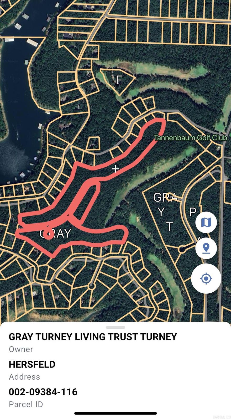 Lot 468 in Tannenbaum Subdivision but this road has not been developed yet, therefore there is not city water or electric run to these lots. Annual dues only $500 per year & you have access to the TPOA Park with Picnic Pavilion, outdoor stone fireplace, grills, Pickle Ball Court, & Tennis Courts. Tannenbaum Golf Course is also close by (dues do not cover playing the course)