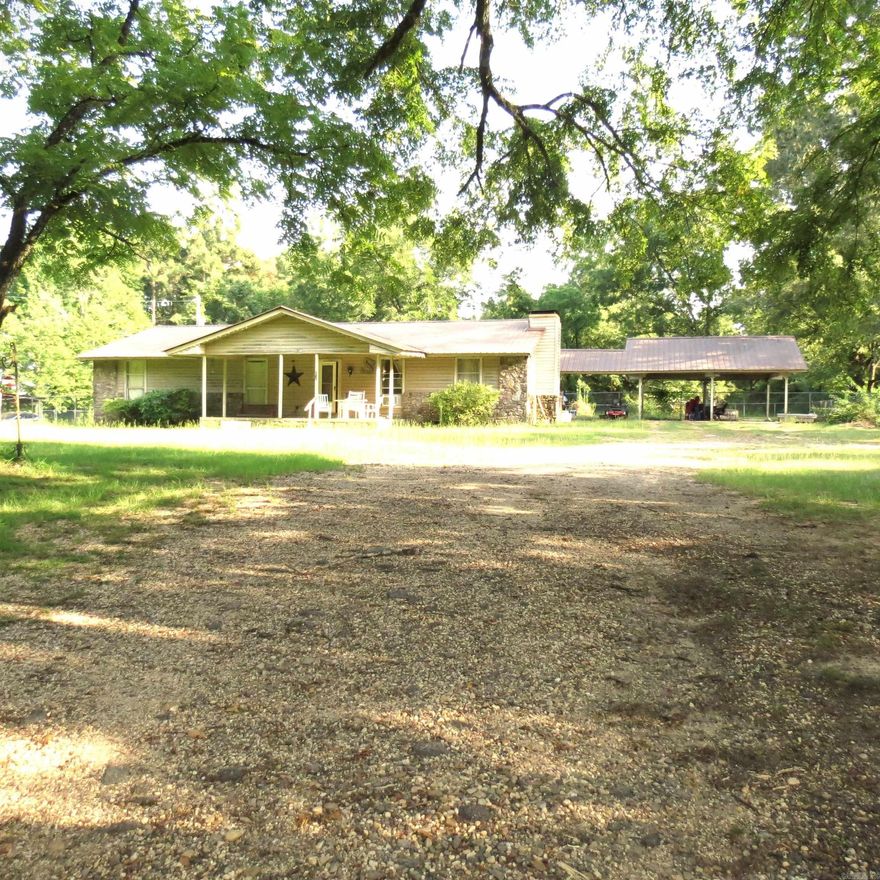 Cleveland County School District, this 3 bedroom,  2 bath home sits on 5 acres.  Back off Hwy 35 S, with a large yard, no neighbors in view, mature trees.  This home has a fenced backyard, 2 storage buildings.  Carport. Large open living/dining area with a fireplace.  This home awaits your personal touch. Call today for your personal tour.   Agents See Showing Remarks
