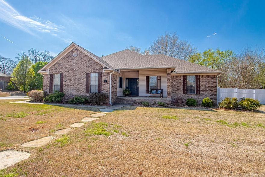Remarkable West Conway in Westin Park.  This home has a great covered outdoor living space.  It features tray ceilings and many extras.  This open floor plan has a space for an office just off the kitchen and a separate dining room as well as 3 bedrooms and 2 baths.   The large primary bath has 2 walk-in closets, 2 sinks and a jet tub.  Bedrooms are arranged in a split floor plan.  It has a fully fenced back yard, small storage building and a RV parking pad on a corner lot.  This desirable subdivision features a community pool, a playground and a walking track.  New luxury vinyl planks were installed this year in most of the home.  A new roof with architectural shingles was installed 4 years ago. This well-maintained home is move-in ready. There is a side-entry 2 car garage with automatic opener.  Natural gas for heat and hot water. High-speed Internet.  Move in just in time to enjoy the pool!