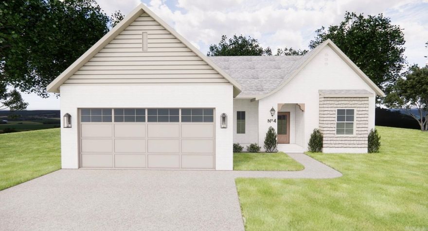 Beautifully crafted new construction Cottage-style home by Sage & Stone Homes featuring 3 bedrooms, 2 bathrooms, plus a dedicated office/flex space. This thoughtfully designed home offers 9’ ceilings throughout with a vaulted living room highlighted by wood beam accents and a cozy gas fireplace. You’ll find quality finishes throughout including quartz countertops, durable LVP and tile flooring, with the primary suite featuring a tiled curbless entry walk-in shower and relaxing soaker tub. The kitchen is both functional and stylish with stainless steel appliances, a gas range, a convenient pot filler, and a spacious walk-in pantry. Additional features include a laundry room with sink and a covered back patio ideal for relaxing or entertaining. Don’t miss the opportunity to secure this home early and personalize select finishes with the designer. Photos include renderings of the final design along with actual construction progress. Agent see remarks.