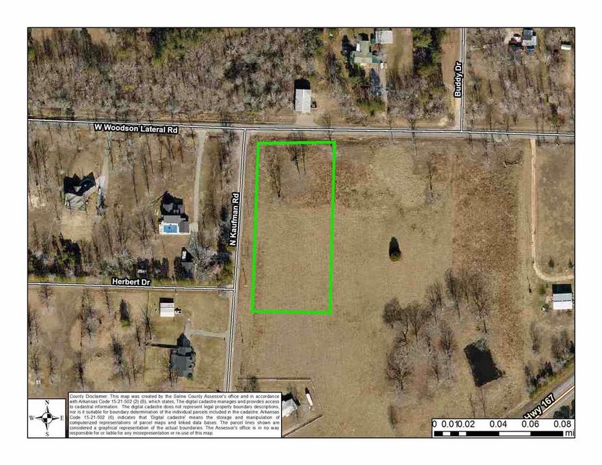 Residential lot ready from your dream home! Welcome to the new Bright Place Subdivision! Seconds from HWY 167, Big Red, Dollar General, and minutes from I-530! Survey online for reference purposes only. Bill of Assurance located in online docs. Call for more details!